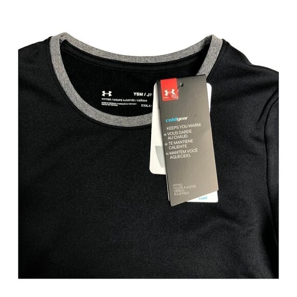 Under Armour Girls' ColdGear Long Sleeve Shirt, Size Small - Picture 2 of 3